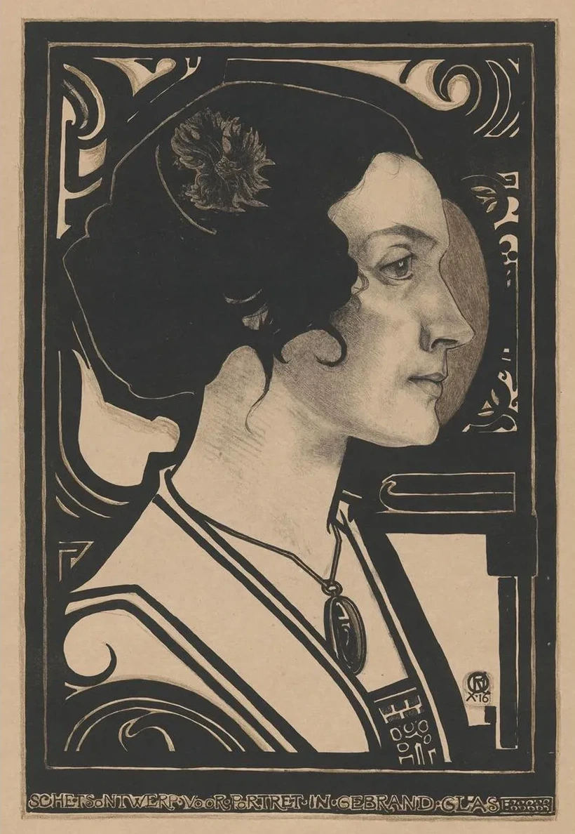 Portret van Een Onbekende Vrouw