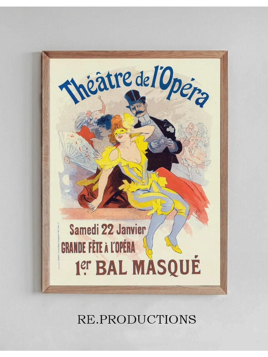Poster For The 1er. Bal Masqu, La Grande F te L op ra, 22 Janvier
