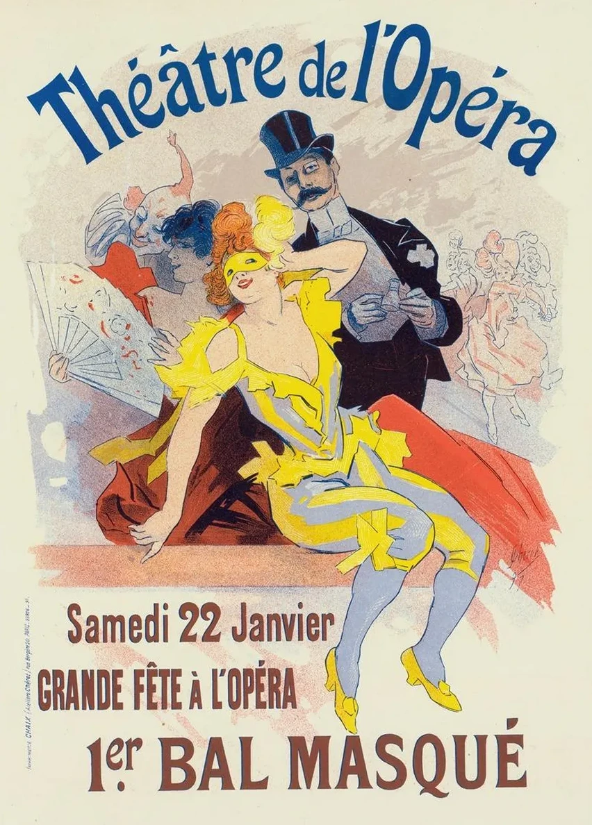 Poster For The 1er. Bal Masqu, La Grande F te L op ra, 22 Janvier