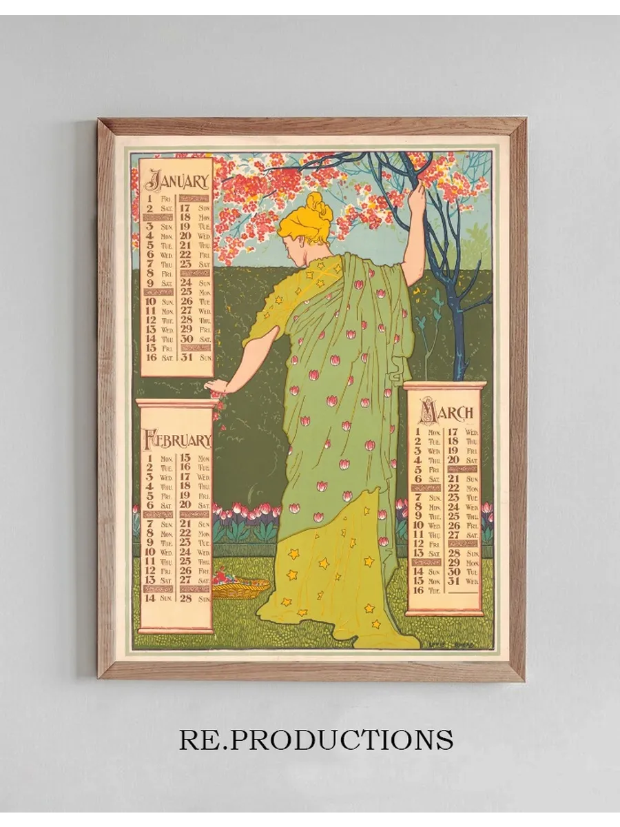 Poster Calendar for 1897. January, February, March