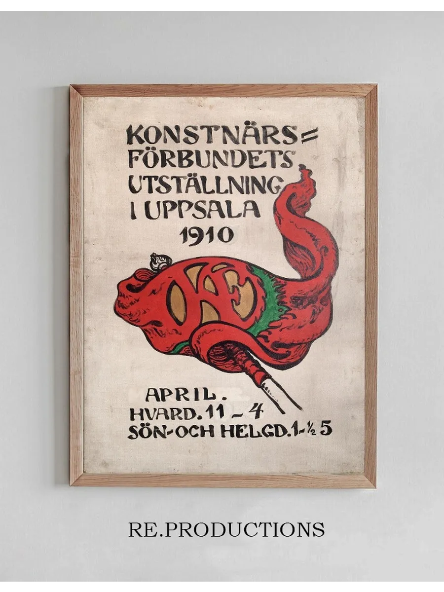 Poster for the Artists Society's Exhibition in Uppsala