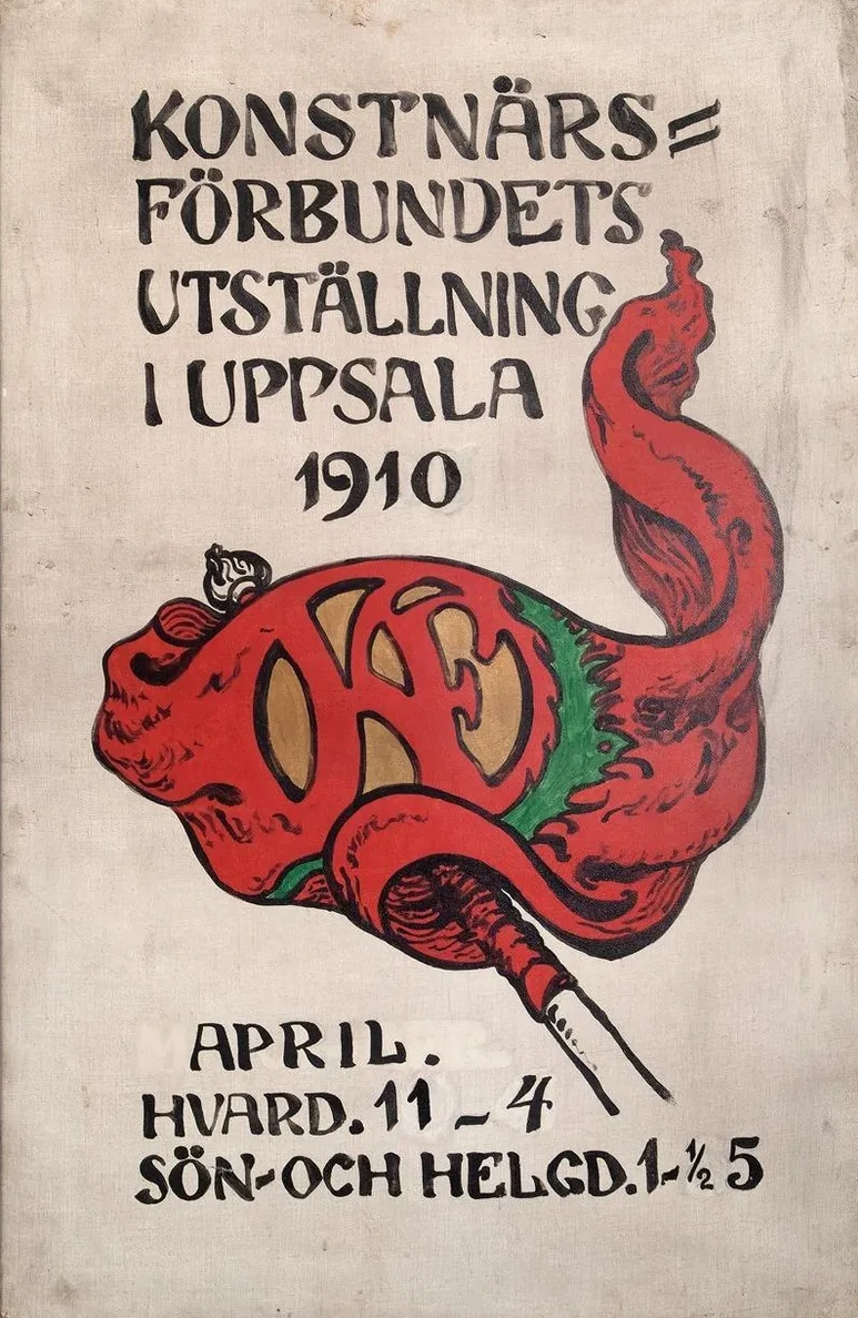 Poster for the Artists Society's Exhibition in Uppsala