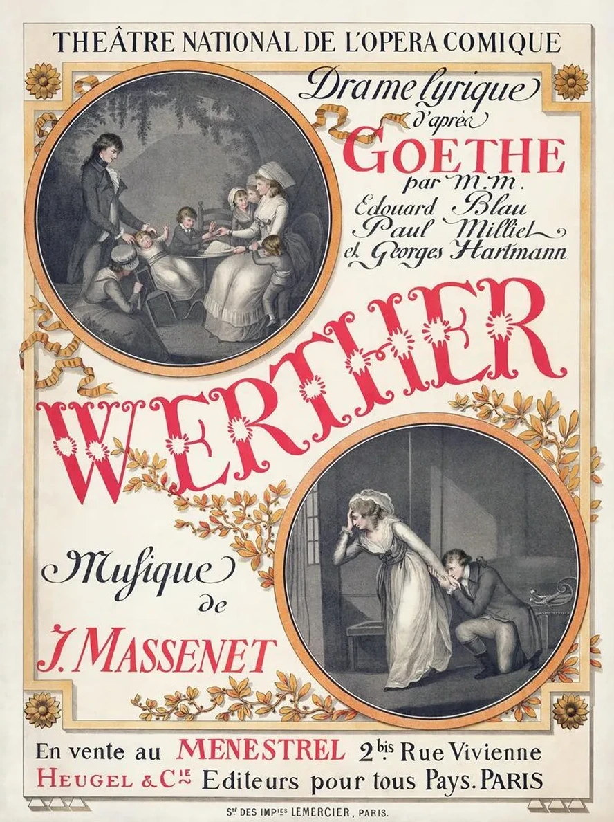 Poster for the Premi Re of Jules Massenet's Werther