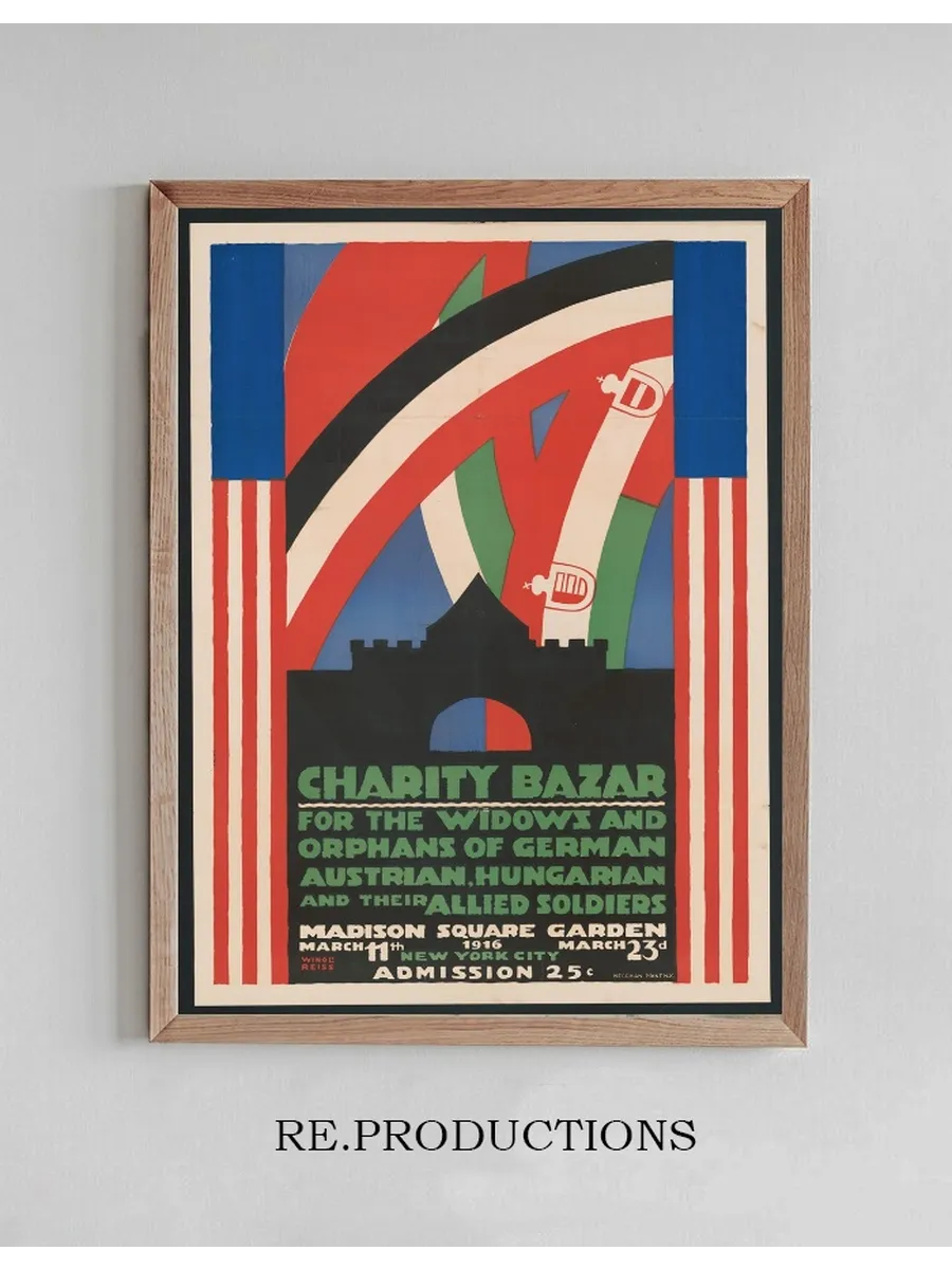 Posters for Charity Bazar I.e. Bazaar for the Widows and Orphans of German, Austrian, Hungarian and Their Alli