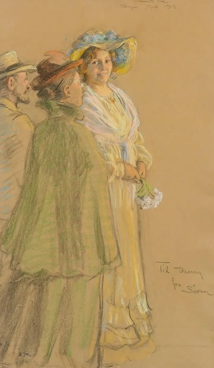 Postmaster Schr der, Anna Ancher and Henny Brodersen