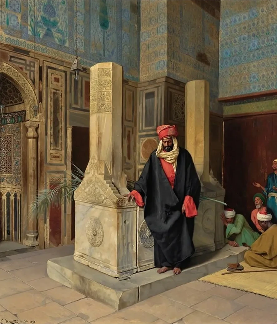 Praying In The Blue Mosque, Cairo
