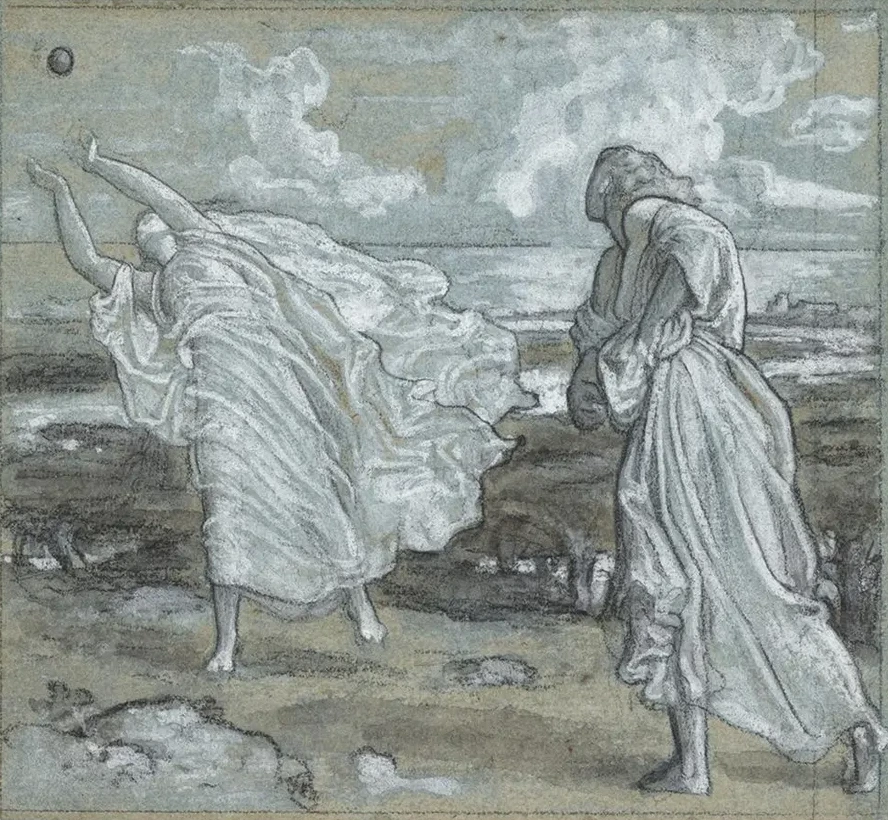 Preliminary Sketch for Greek Girls Playing at Ball