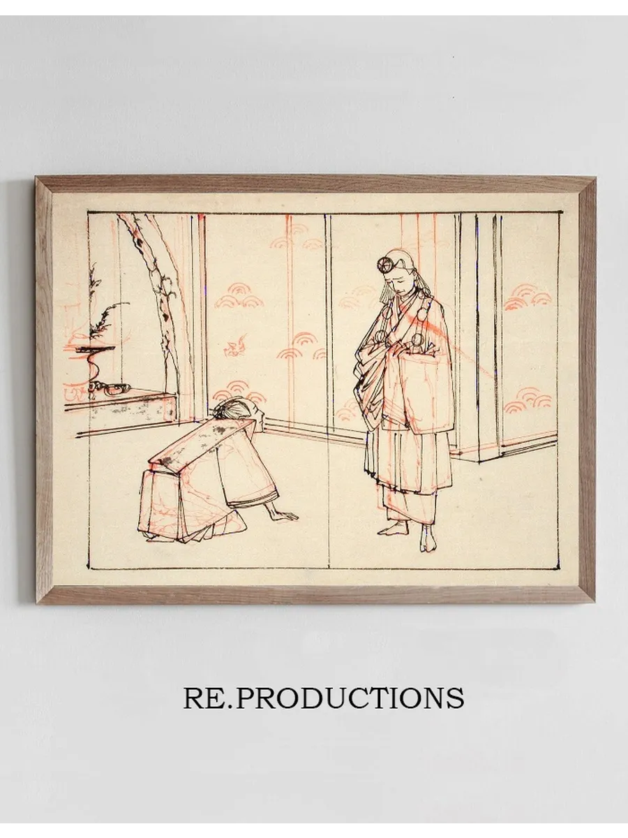 Preparatory Drawing for an Illustration of the Book Mirror of Famous Japanese Generals