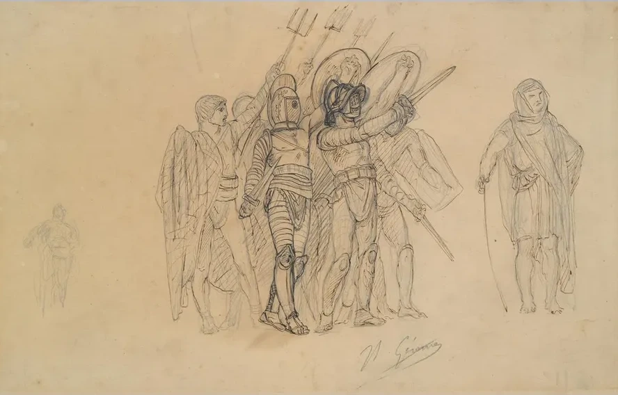 Preparatory Study for Ave Caesar, Morituri Te Salutant (hail Caesar We Who Are About to Die Saluteyou)
