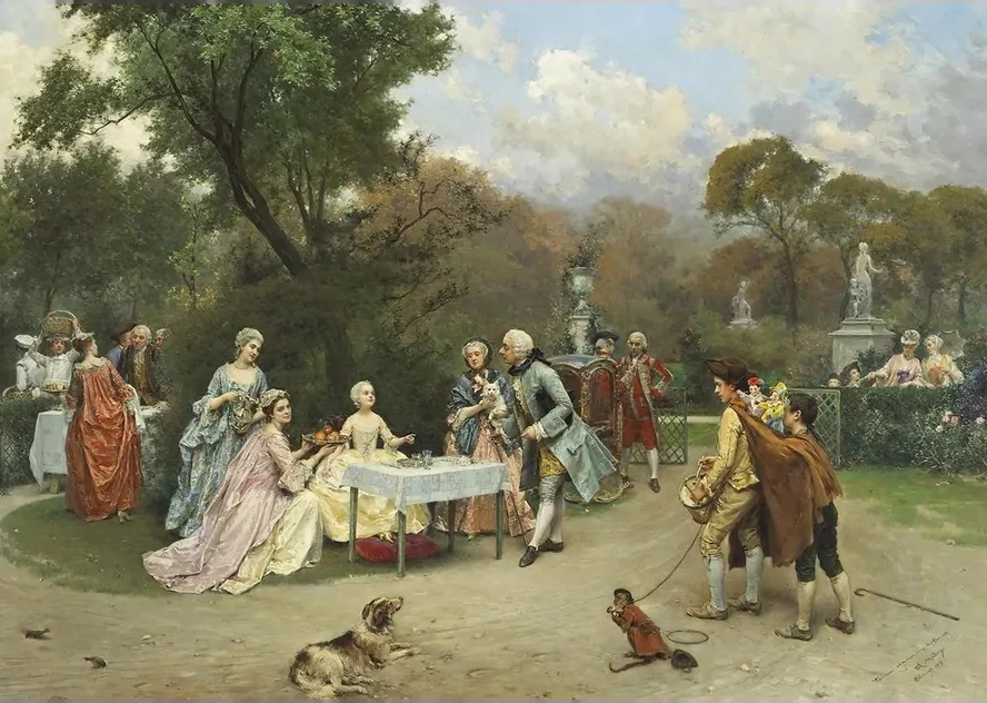 Princess In The Gardens Of Versailles