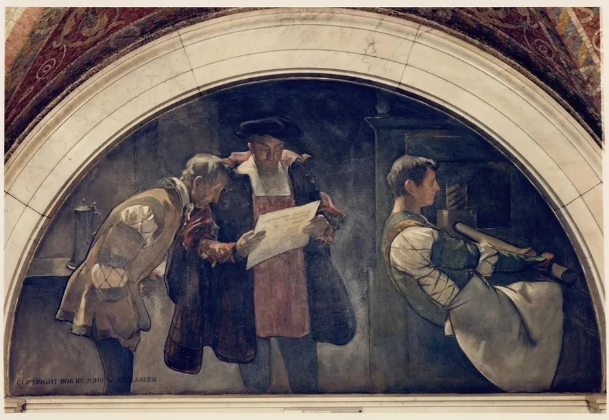 Printing Press Mural in Evolution of the Book Series