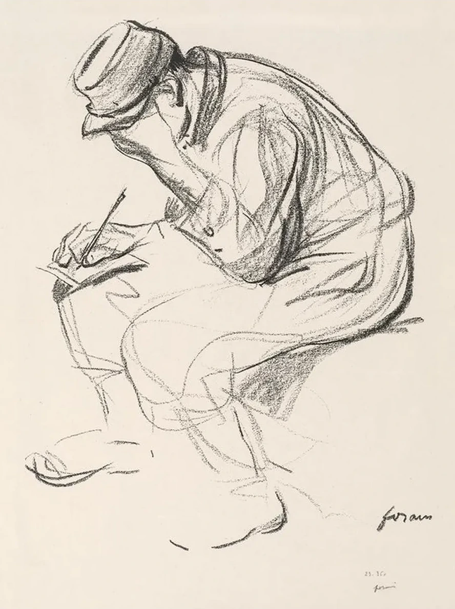 Prisoner of War Writing a Letter