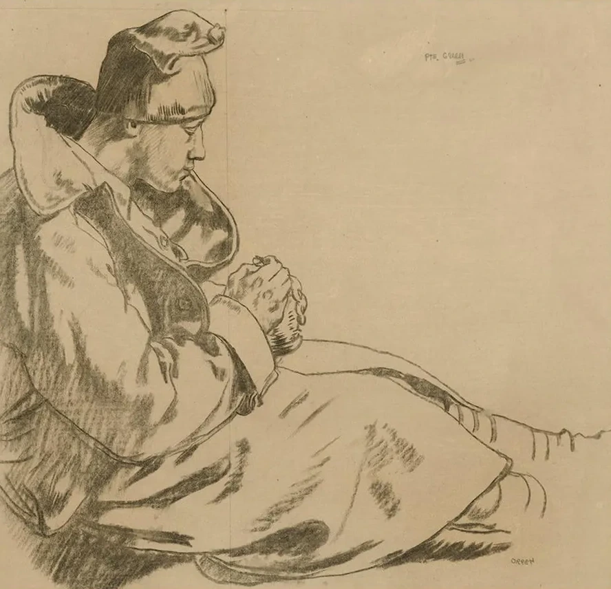 Private Green Sketch for Soldiers at the Front, Resting