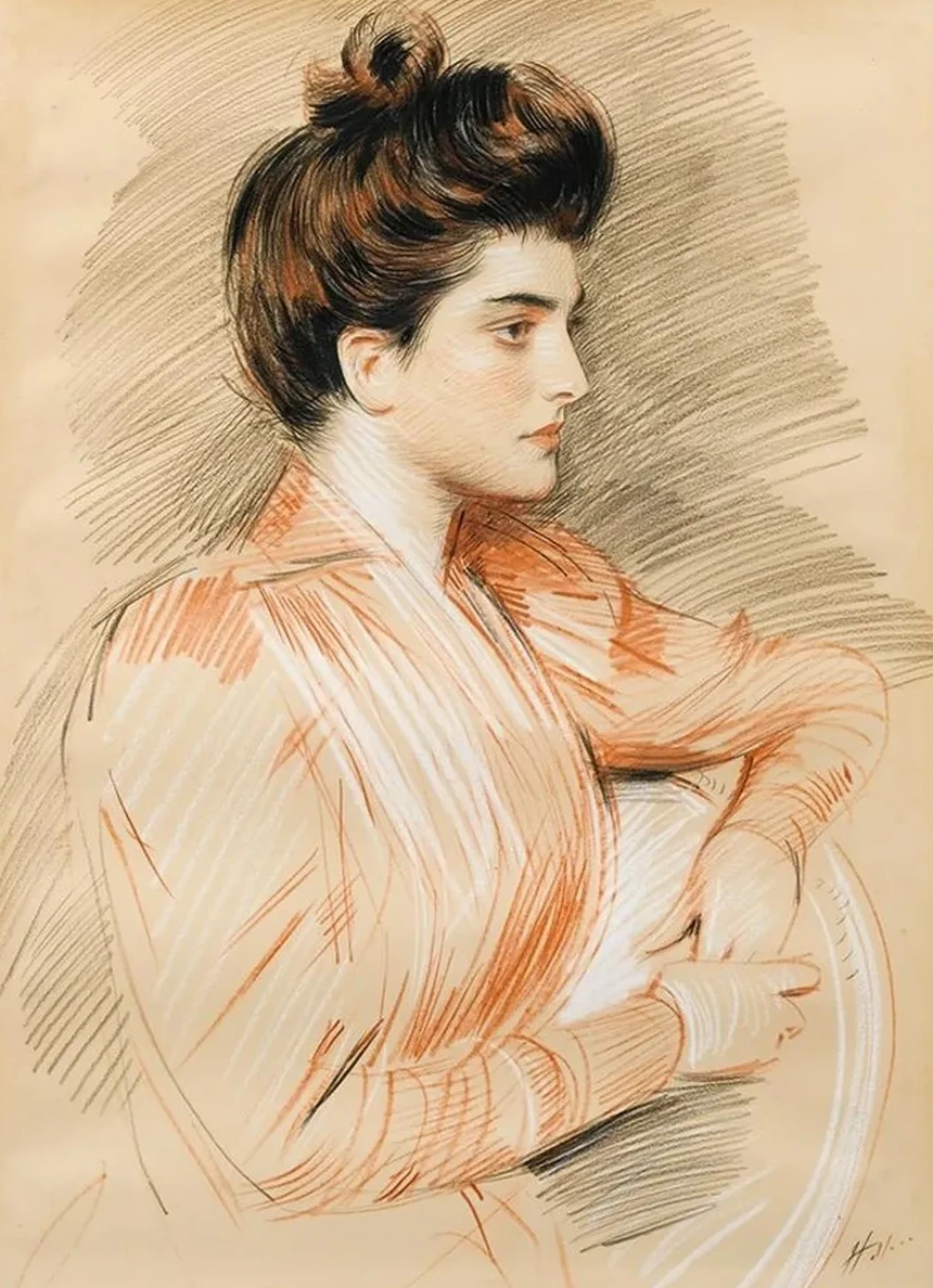 Profile Portrait Of Elisabeth Van Biema