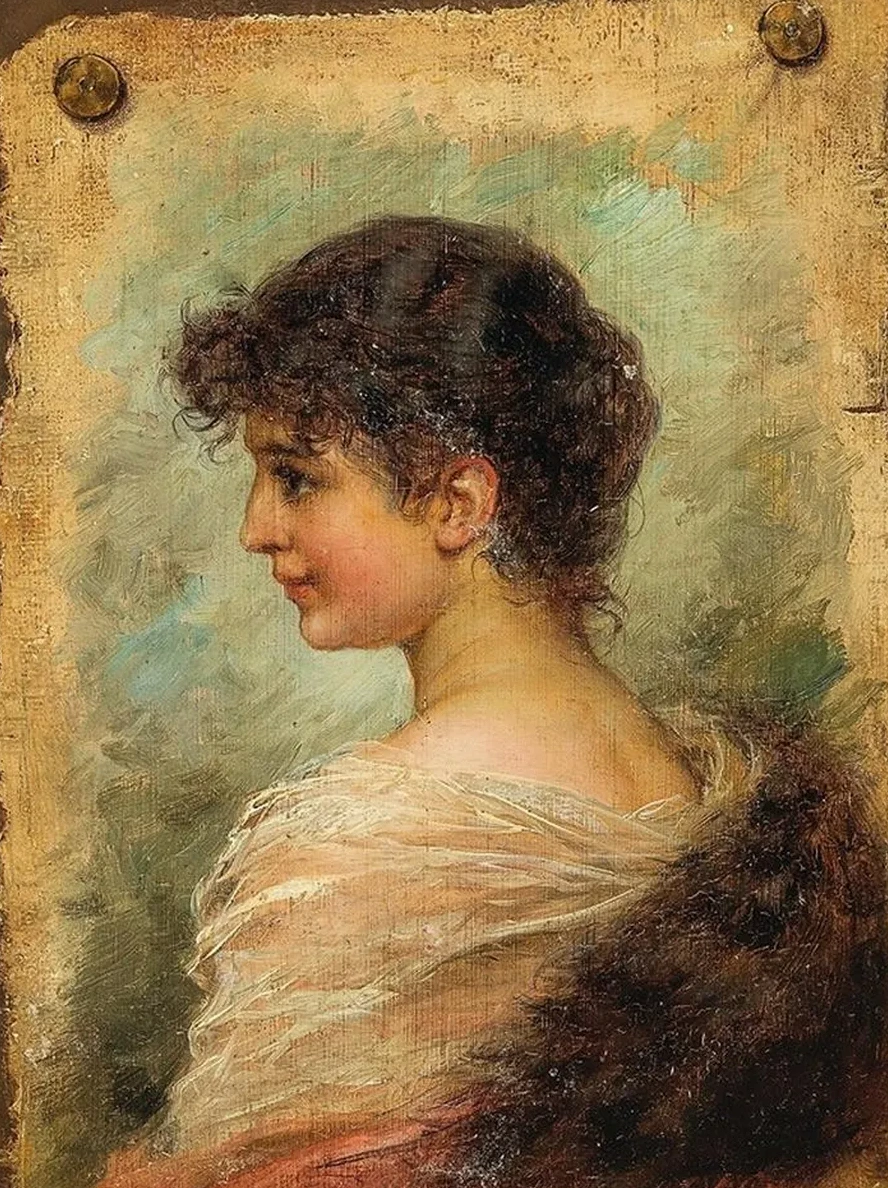 Profile Portrait of a Young Woman
