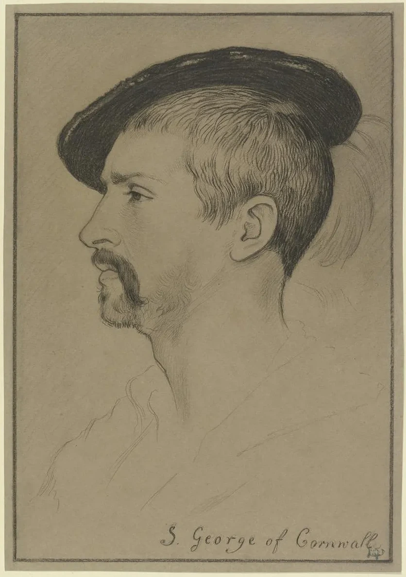 Profilkopf Des Simon George of Cornwall, Faksimile Der Hans Holbein Schen Zeichnung