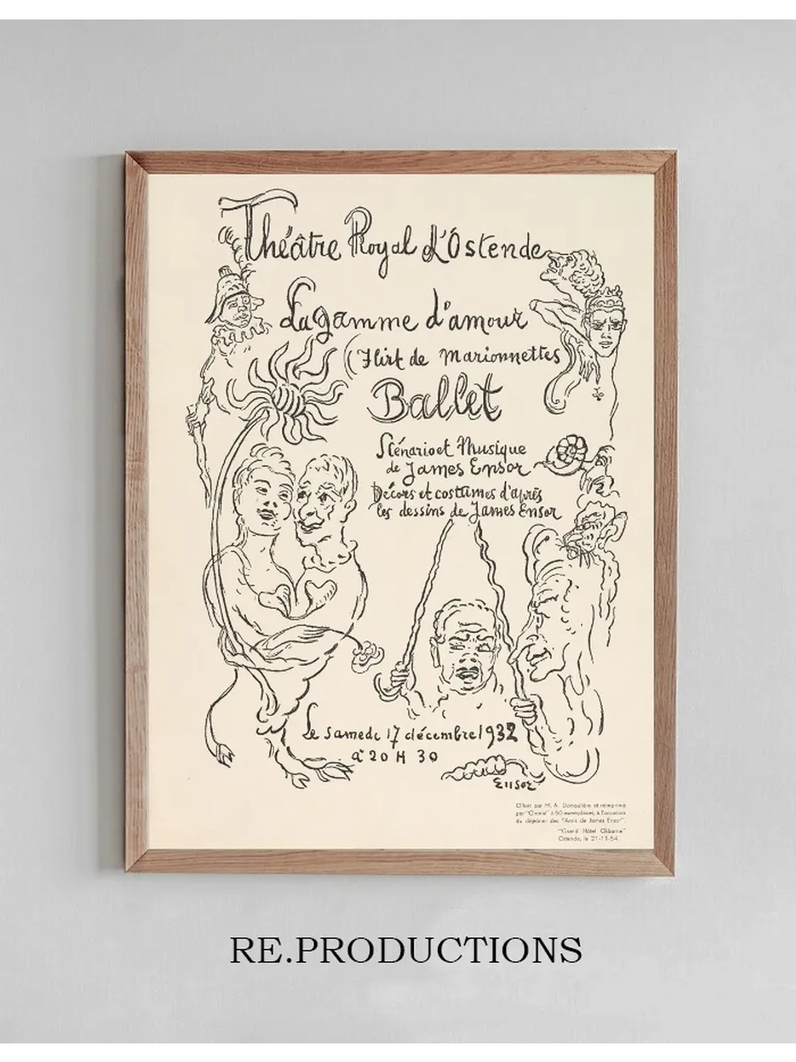 Programma van de Opvoering van Het Ballet la Gamme D Amour Schouwburg Oostende 17 December 1932