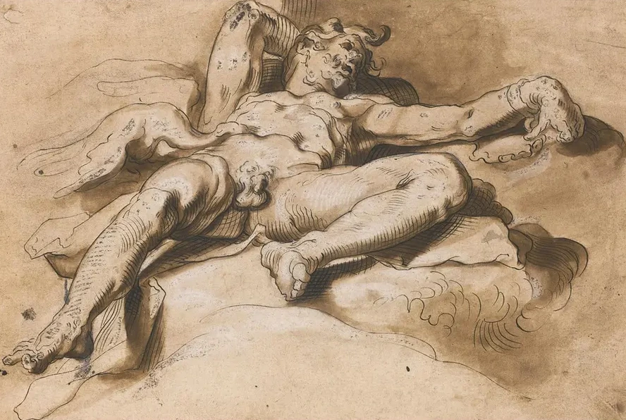 Prometheus Chained, The Griffon Vulture Tearing At His Liver