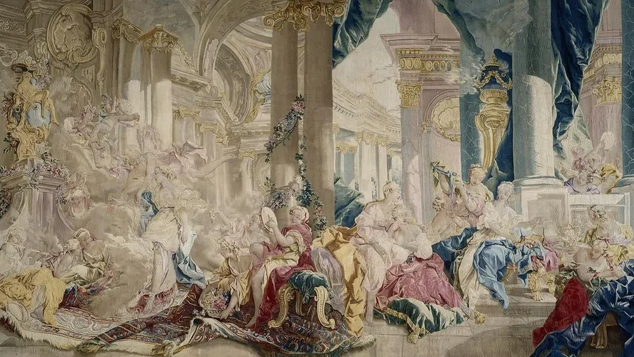 Psych Conduite Par Z Phyr Dans le Palais de L Amour. Psych Montrant Ses Richesses Ses Soeurs