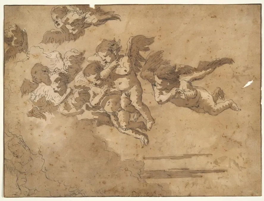 Putti Flying inClouds