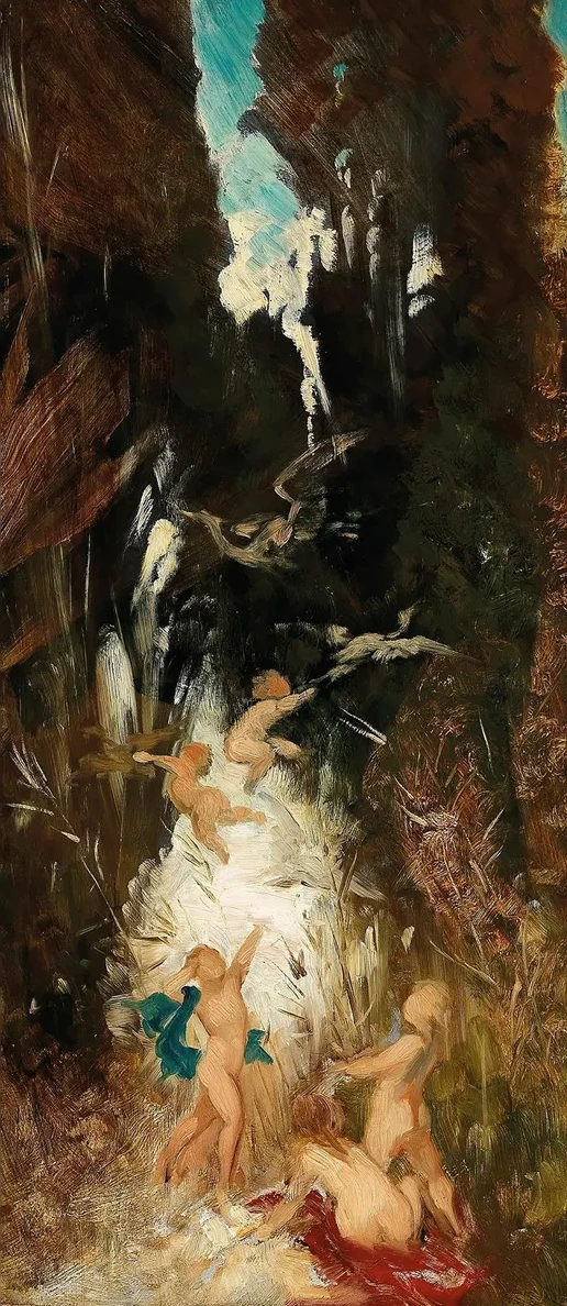 Putti Near A Forest Brook