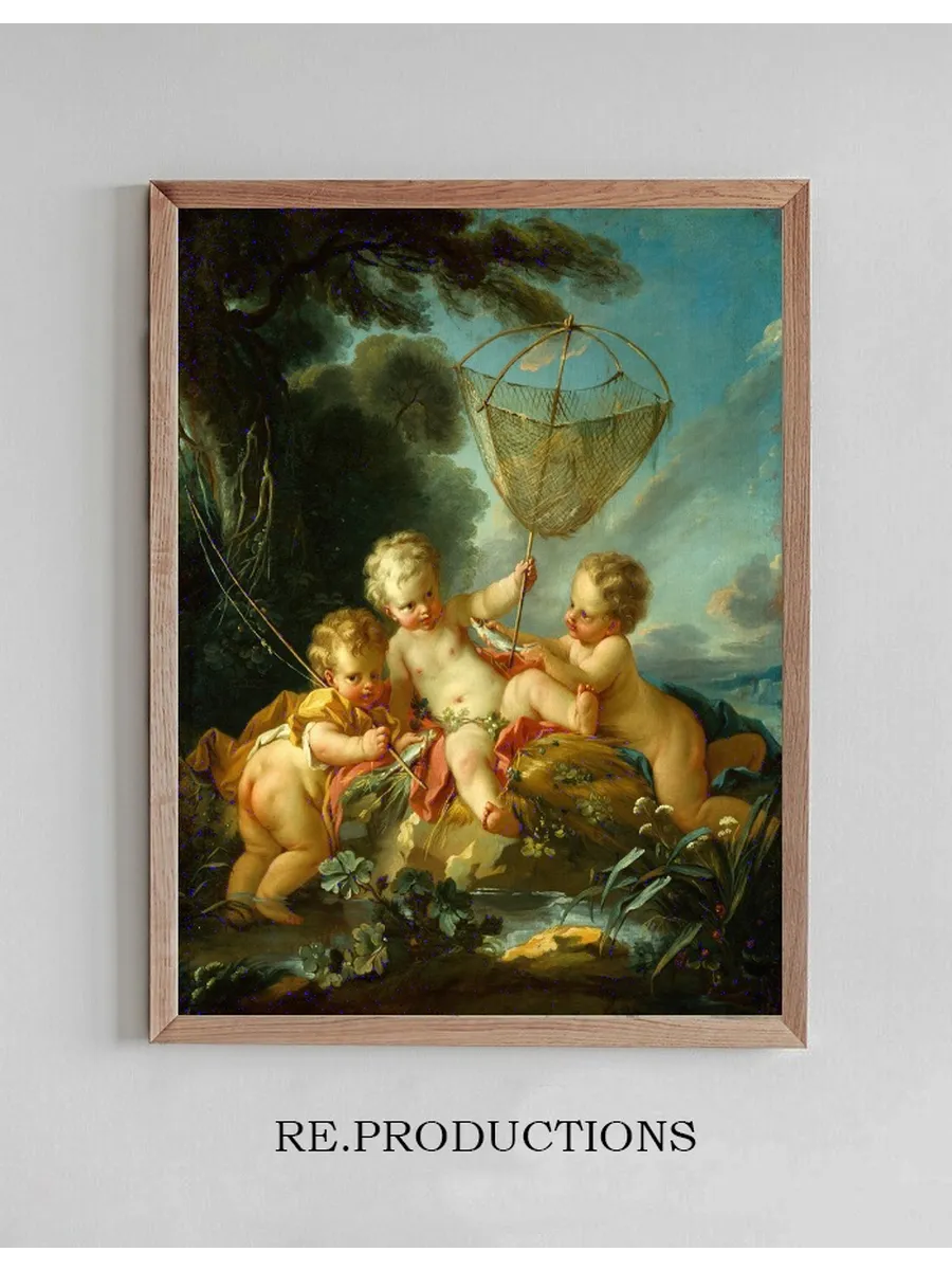 Putti as Fisherman
