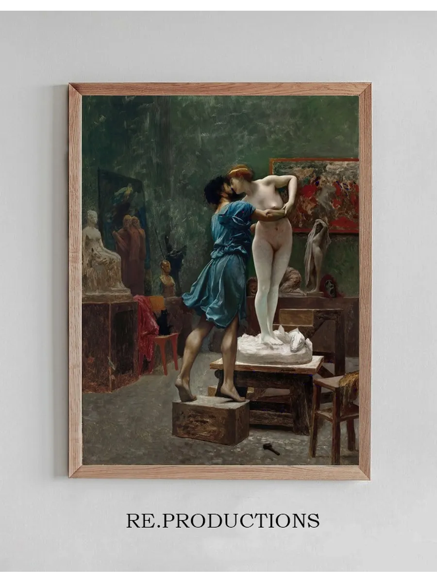 Pygmalion et Galat E, Esquisse L Huile