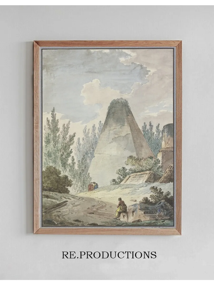 Pyramide Mit Abgebrochener Spitze in Antiker Tr Mmerlandschaft