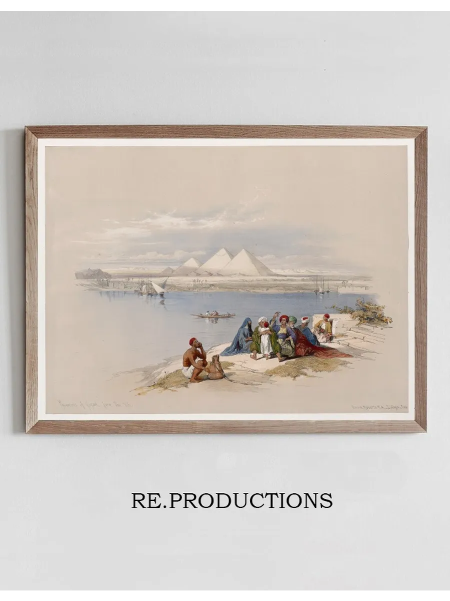 Pyramids of Gezeeh Giza, from the Nile