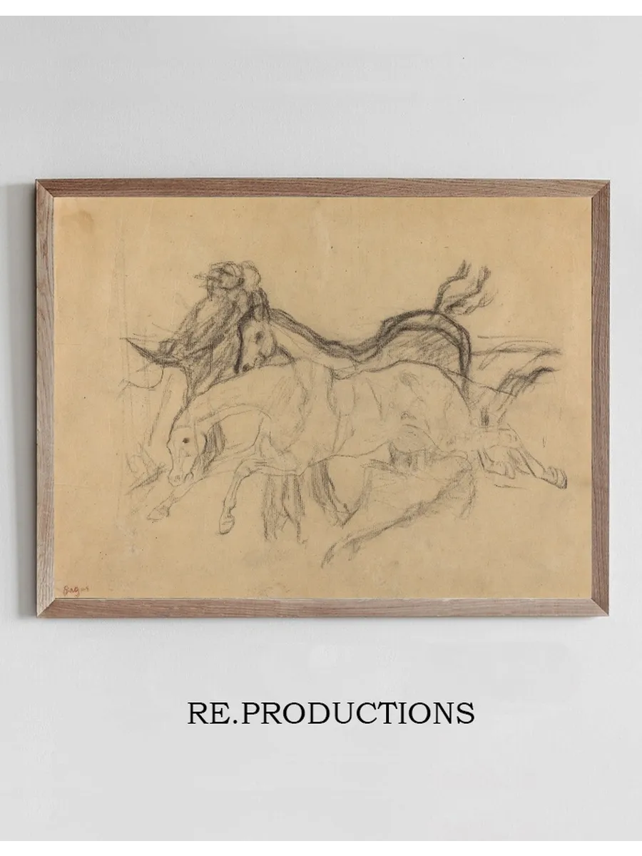 Racehorses (study for Scene from the Steeplechase the Fallen Jockey)