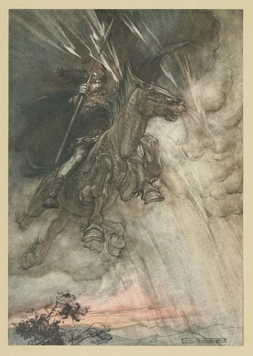Raging, Wotan Rides to the Rock, Like a Storm - Wind He Comes