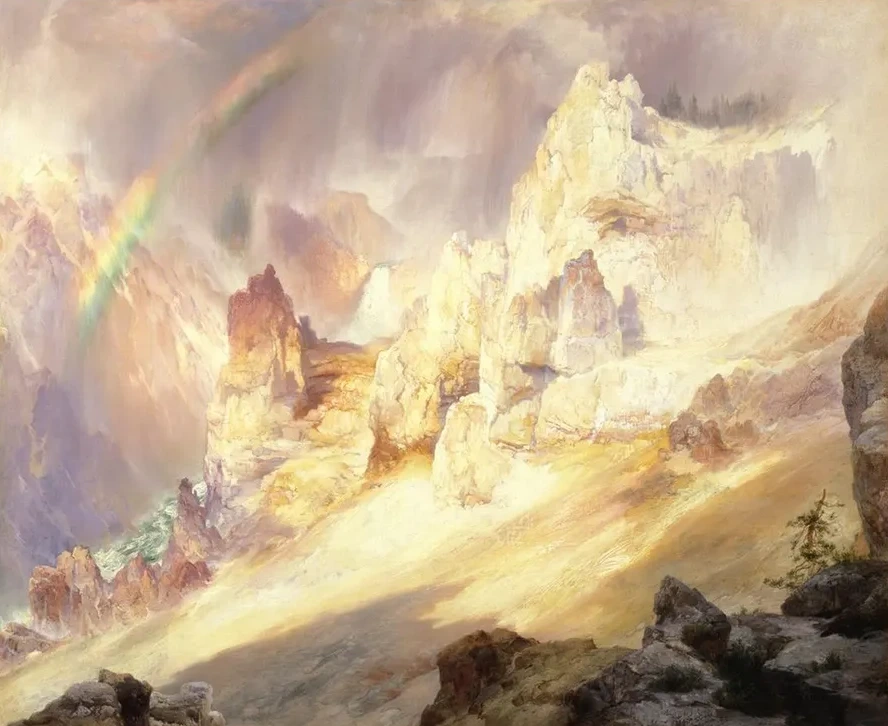 Rainbow Over The Grand Canyon Of The Yellowstone