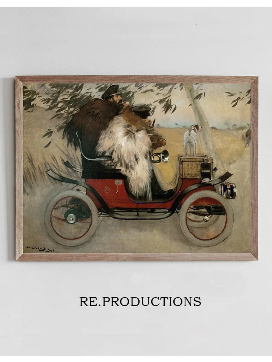 Ramon Casas And Pere Romeu In An Automobile