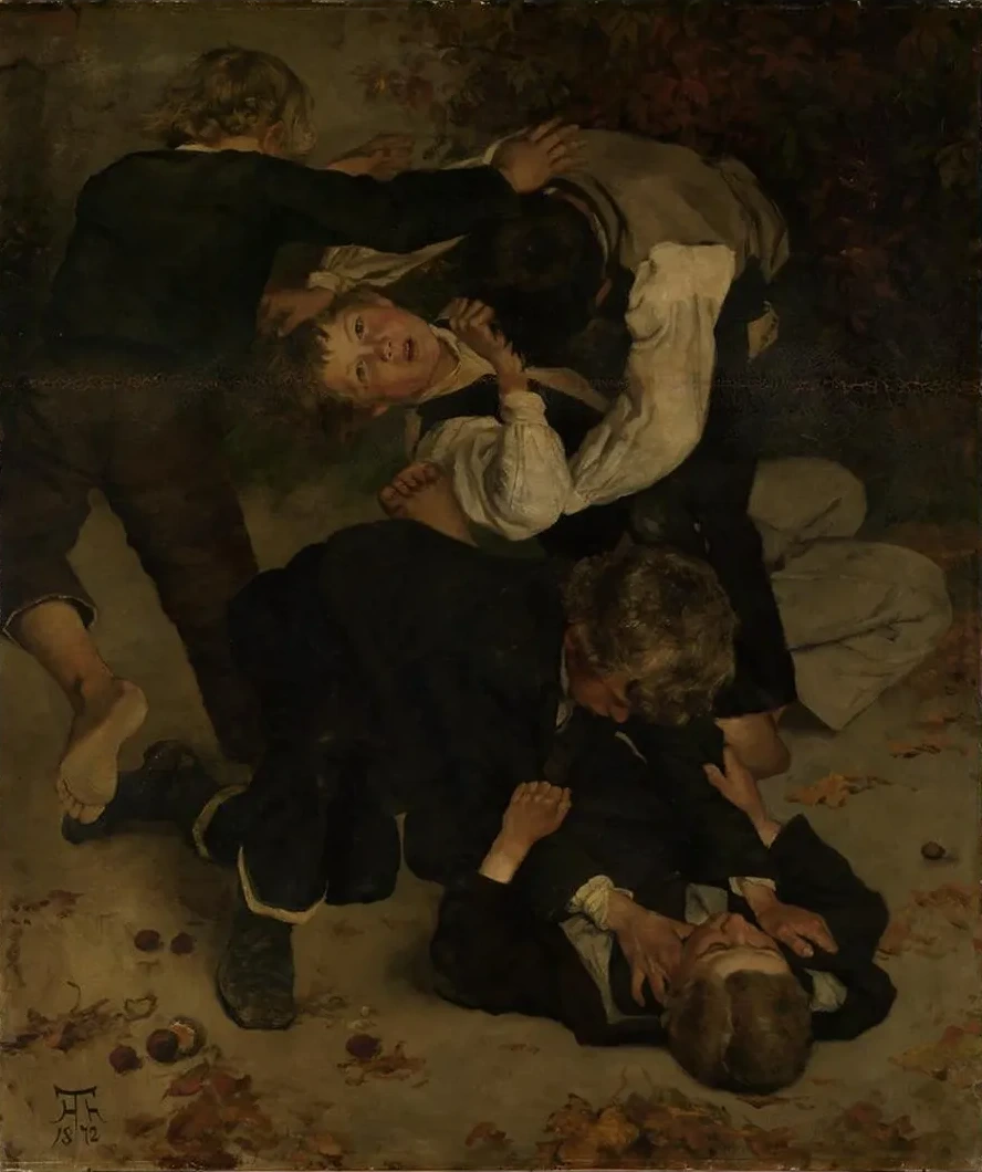 Raufende Buben