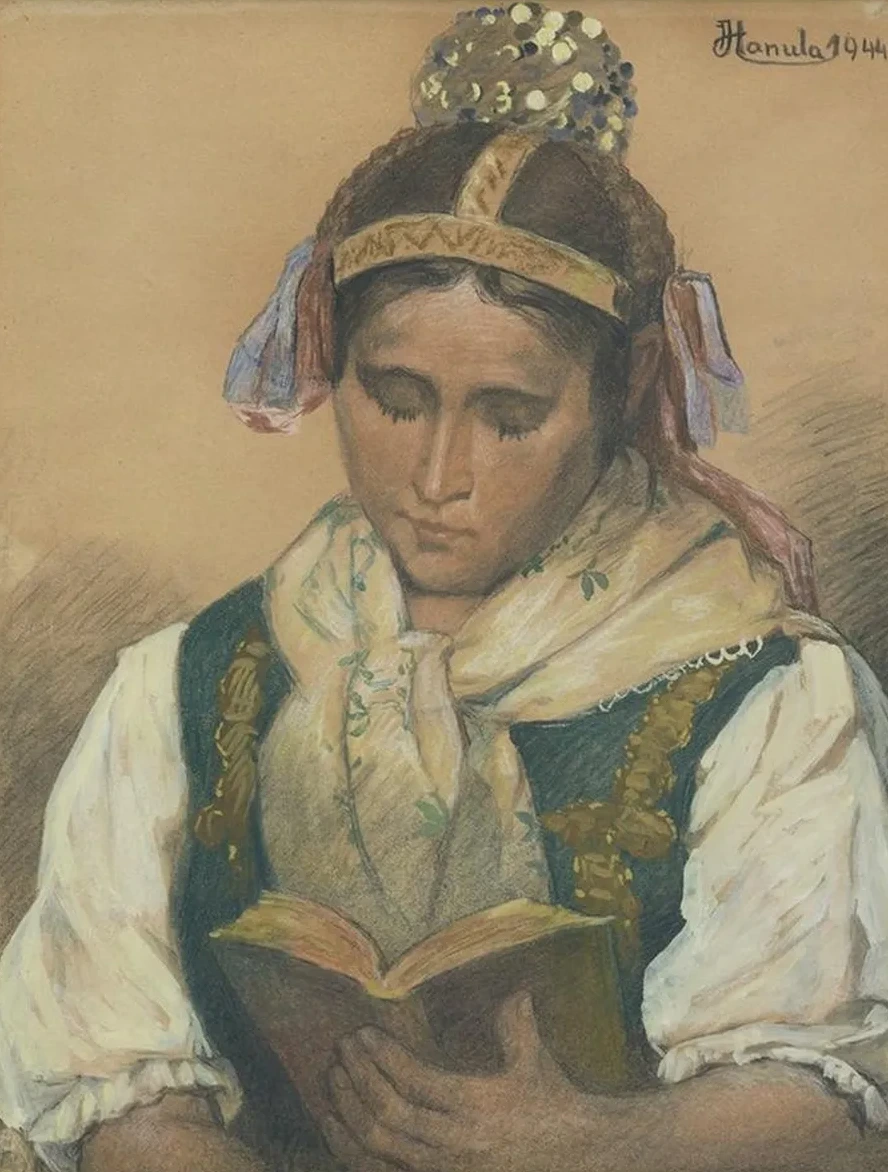 Reading in Traditional Costume