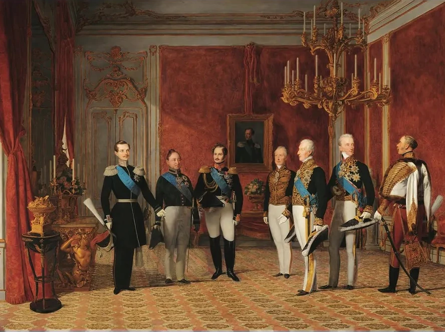 Reception of Grand Duke Alexander Nikolayevich by Prince Metternich in the Vienna Hofburg in 1839