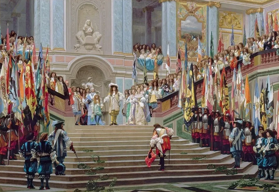 Reception of Le Grand Cond by Louis XIV at Versailles in 1674