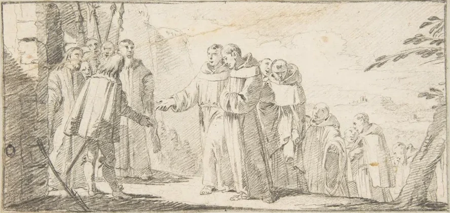 Reception of Monks at a City Gate