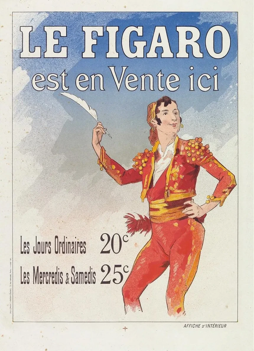 Reclamebiljet Voor le Figaro