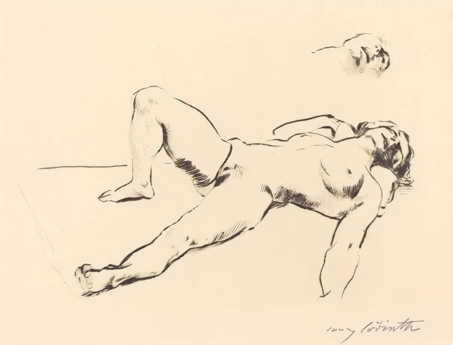 Reclining Female Nude II (Liegender Weiblicher Akt II)