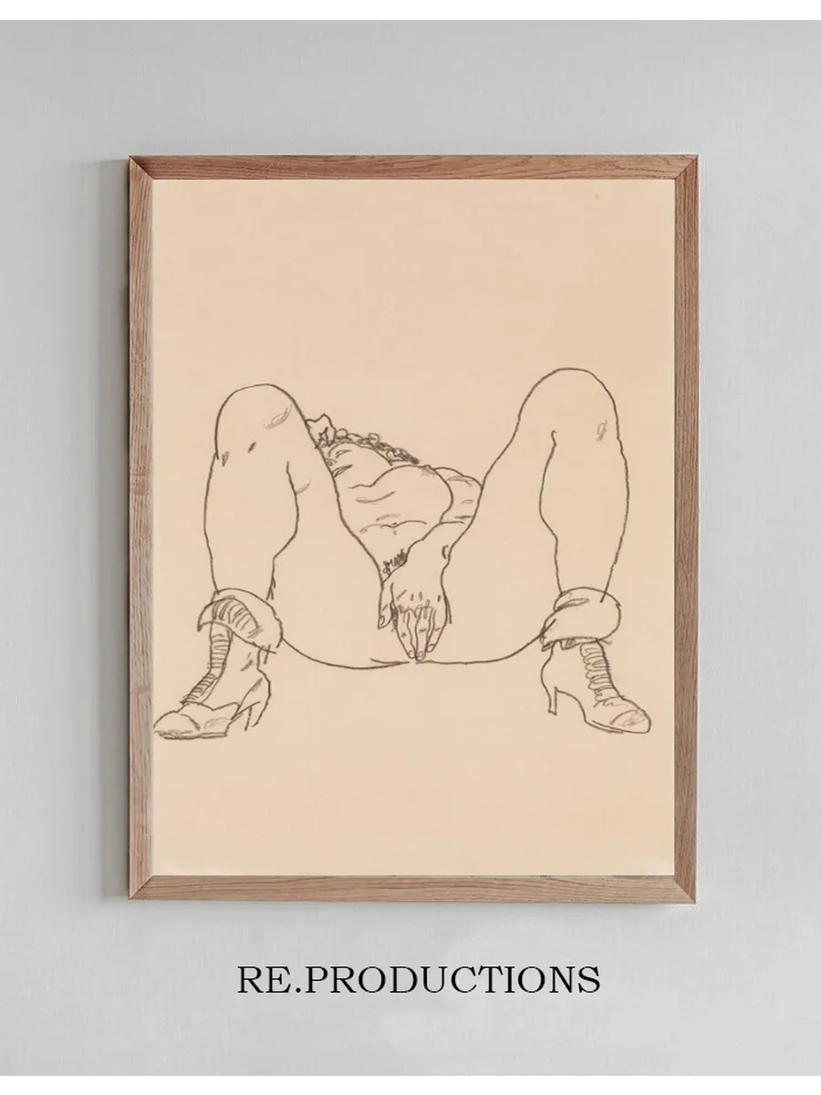 Reclining Nude with Boots