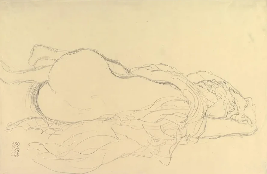 Reclining Nude with Drapery, Back View