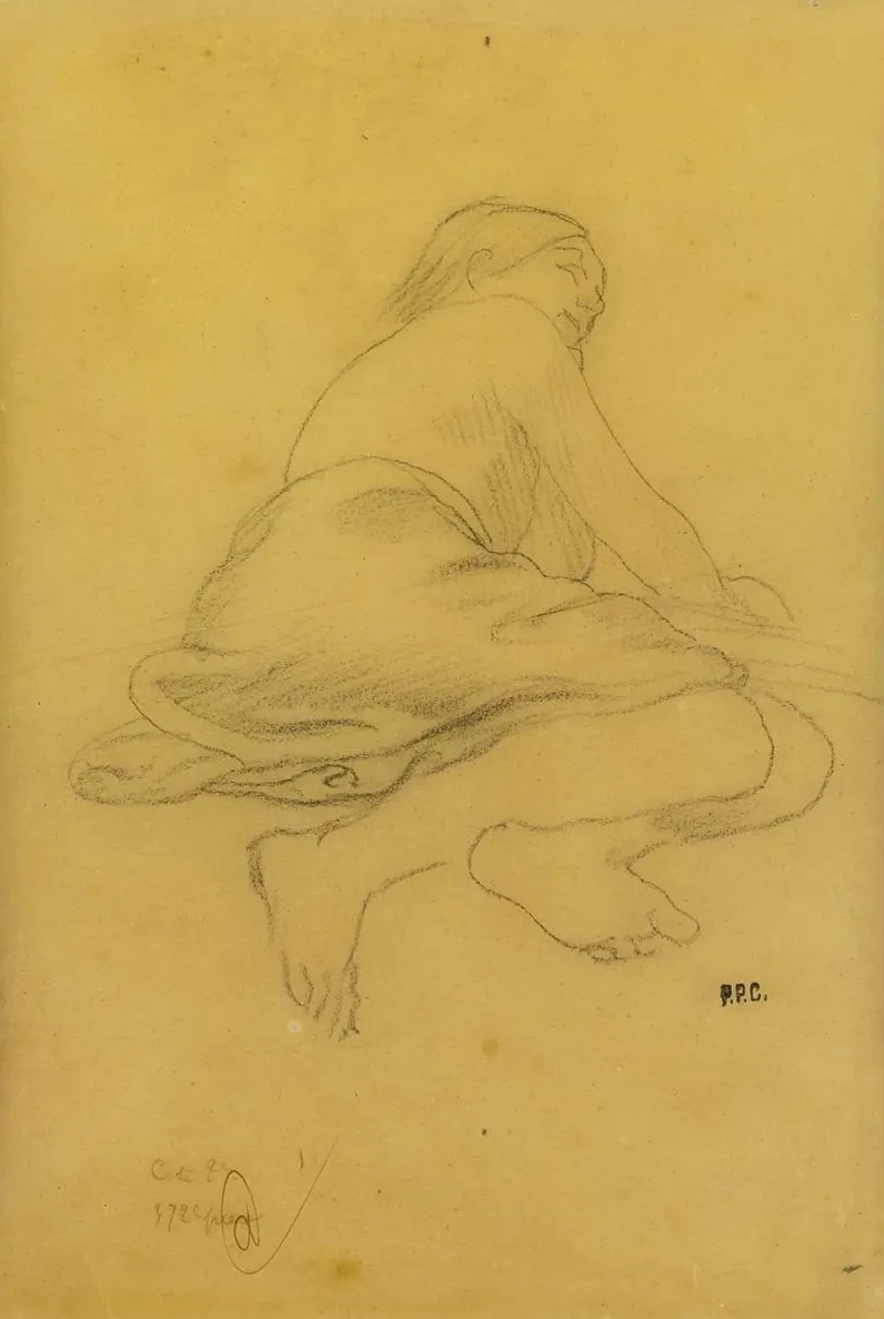 Reclining Semi - Draped Figure