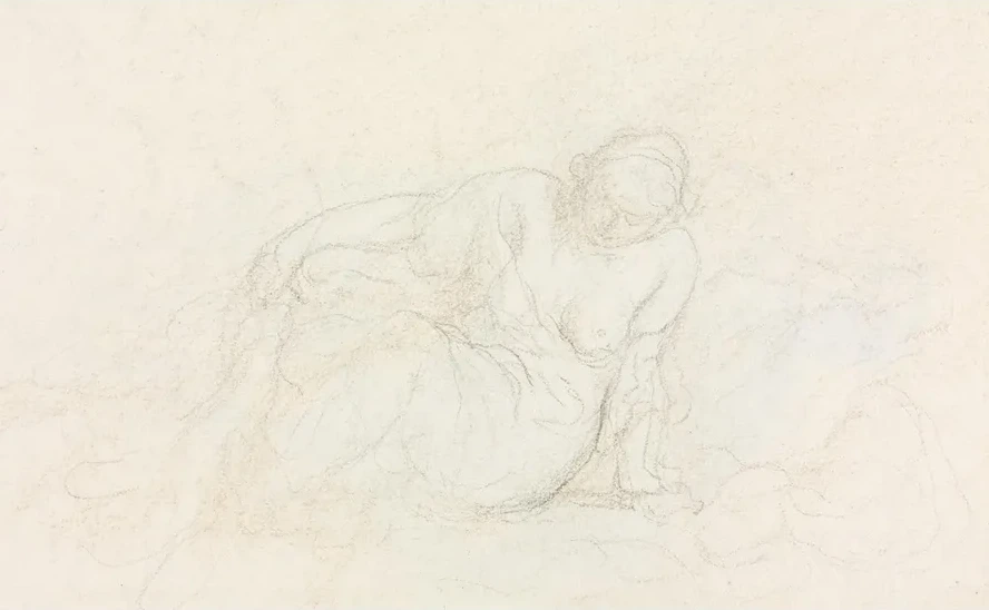 Reclining Woman Leaning on Her Arm