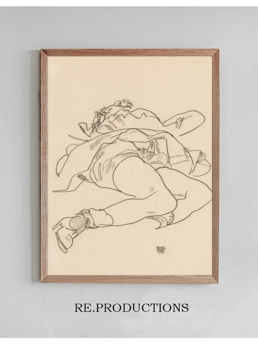 Reclining Woman with Raised Skirt