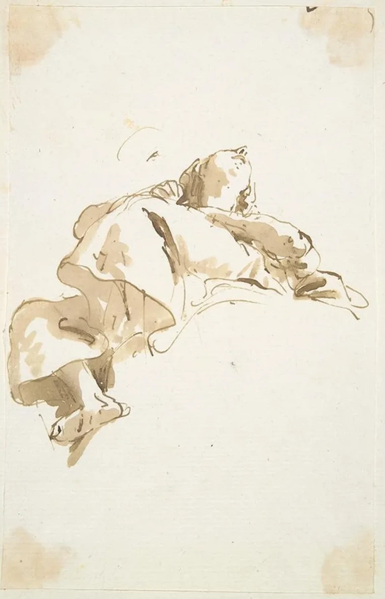 Reclining Female Figure Seen Frombelow