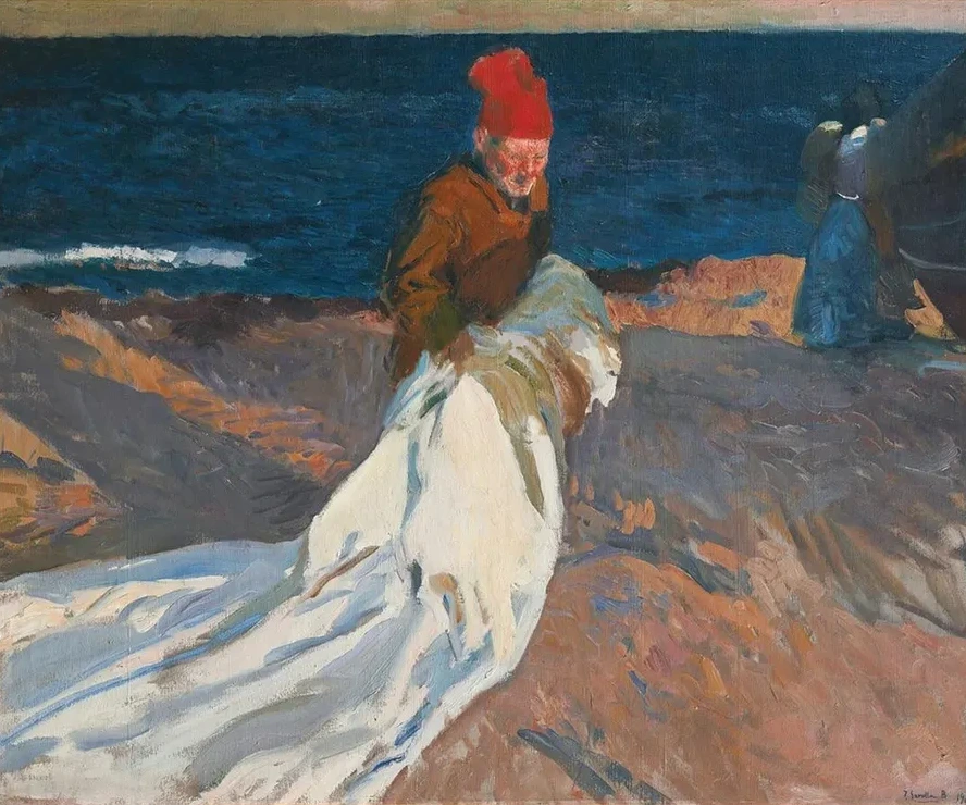 Recogiendo la Vela, Playa de Valencia (gathering the Sail, Valencia Beach)