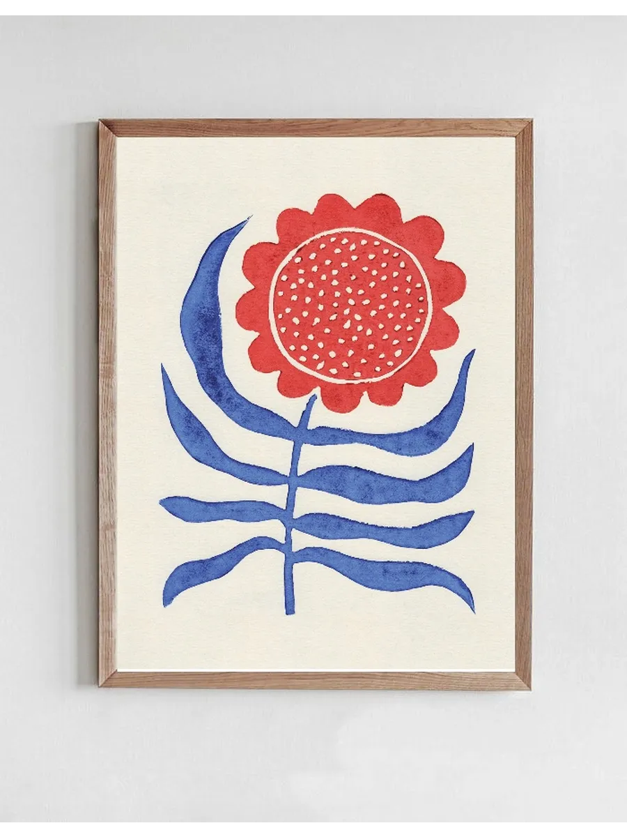 Red Flower Lino