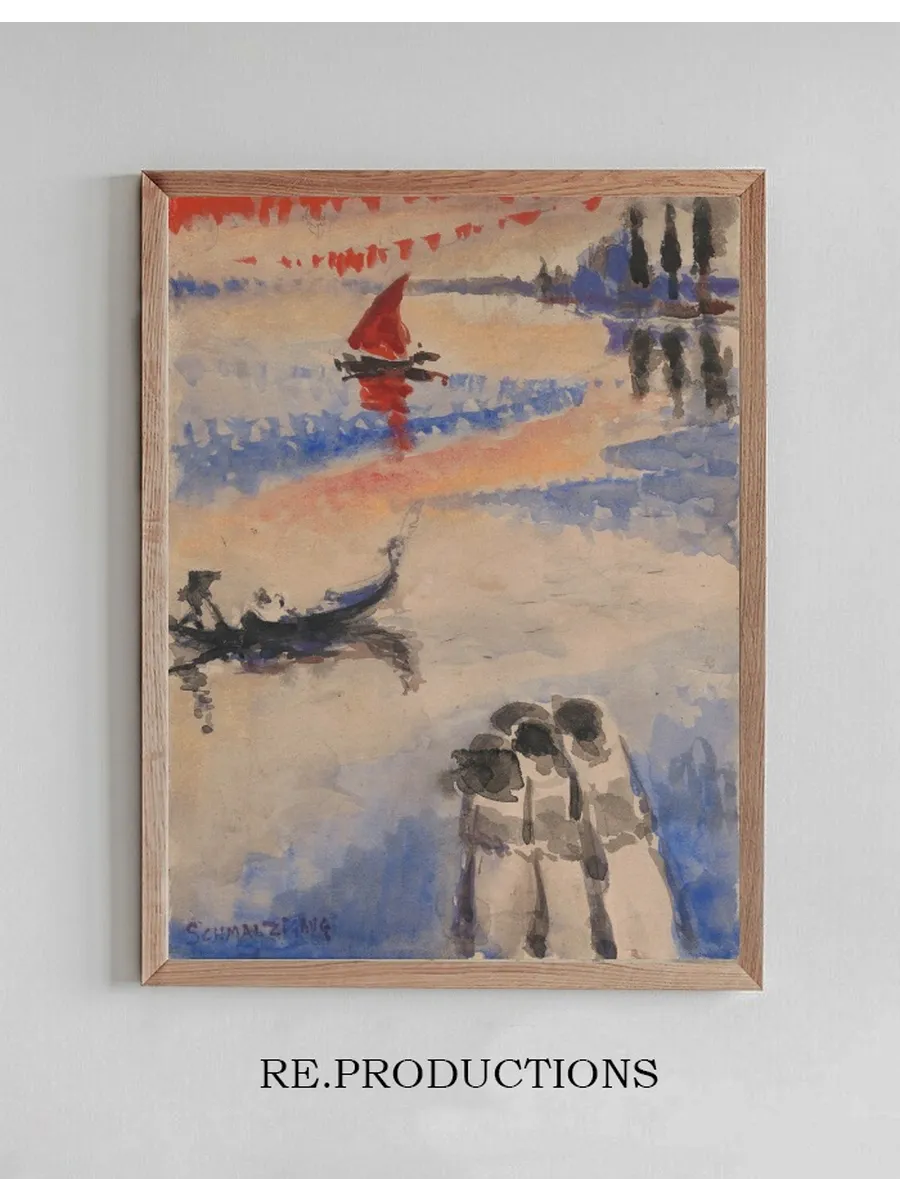 Red Sailing Ship and Gondola