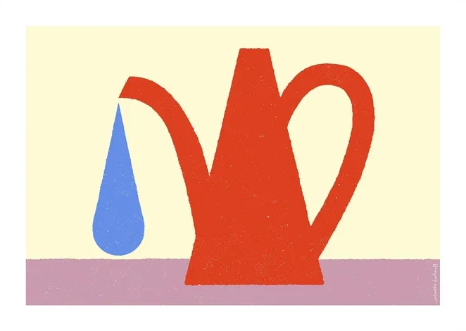 Red Watering Can